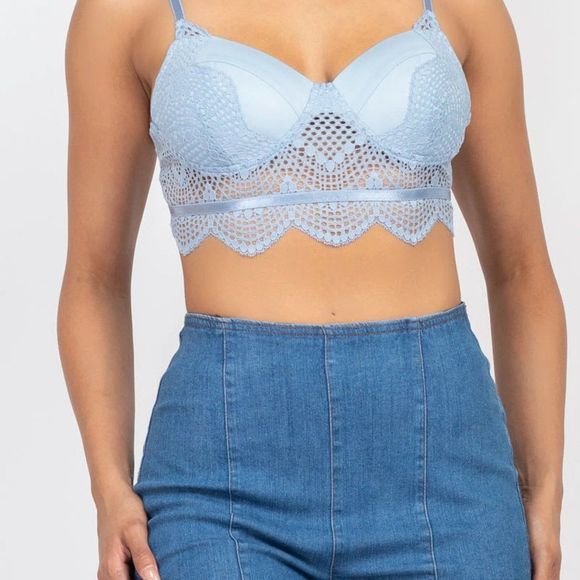 Lace Bustier Bralette Top - Bralette - Bustier - Crop top - Picture 2 of 5